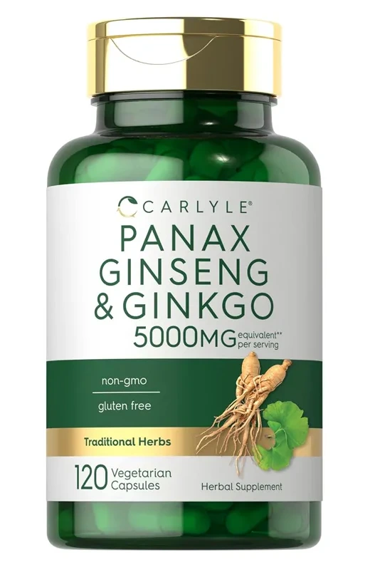 Panax Ginseng & Ginkgo 5000mg - 120 Vegetarian Capsules Panax Ginseng & Ginkgo 5000mg - 120 Vegetarian Capsules
